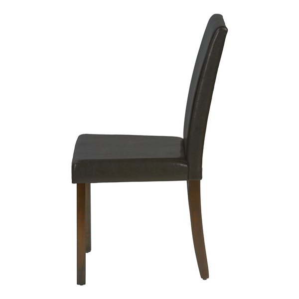 Monarch Specialties, ensemble de 2, 37 po de hauteur, chaise de salle à manger transitionnelle rembourrée d'apparence cuir …