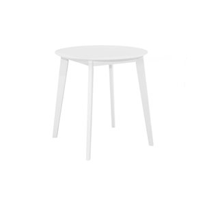 Monarch Specialties 30-in White Wood Veneer Round Dining Table