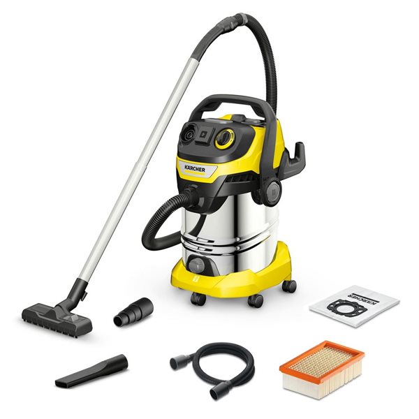 Karcher WD 6 P S V-30/8/35/T 1300-W 30-L Multi-Purpose Wet and Dry Vacuum Cleaner w/ Accessories