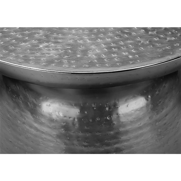 Monarch Specialties 22-in H Chrome Metal Modern Bell-Shaped Base End Table