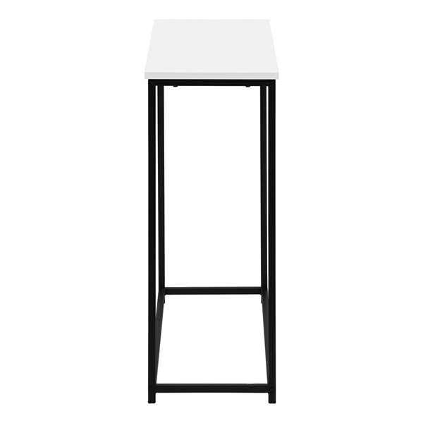 Monarch Specialties 11.5 D x 31.5-in W White Laminate Console Table w/Black Metal Frame