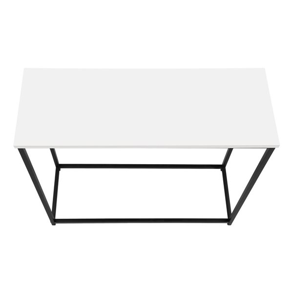 Monarch Specialties 11.5 D x 31.5-in W White Laminate Console Table w/Black Metal Frame