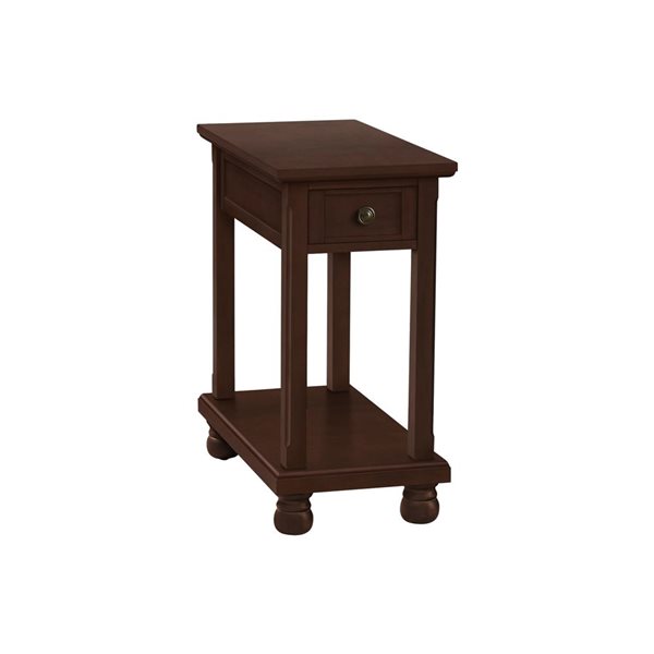 Monarch Specialties 21.75 D x 11.75-in W Espresso Veneer Narrow Side Table w/ Drawer