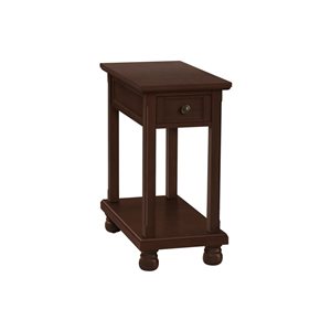 Monarch Specialties 21.75 D x 11.75-in W Espresso Veneer Narrow Side Table w/ Drawer