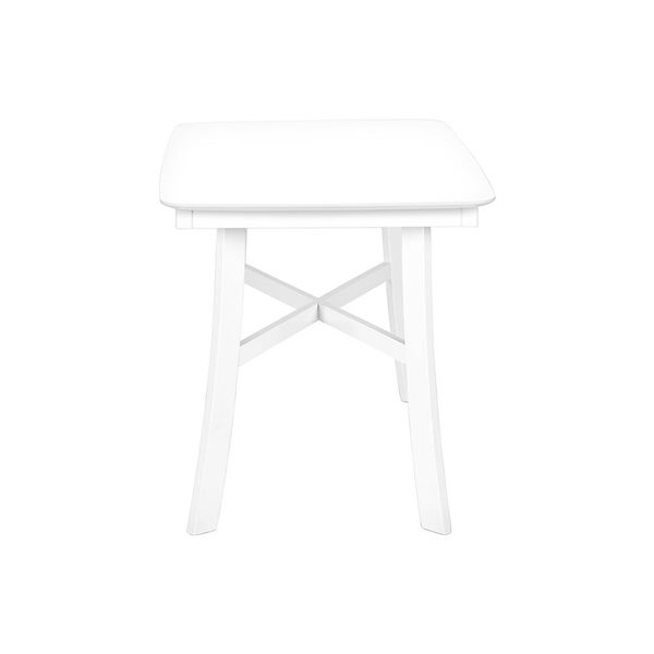 Table de salle à manger rectangulaire 47 L x 36 po l. par Monarch Specialties en placage blanc