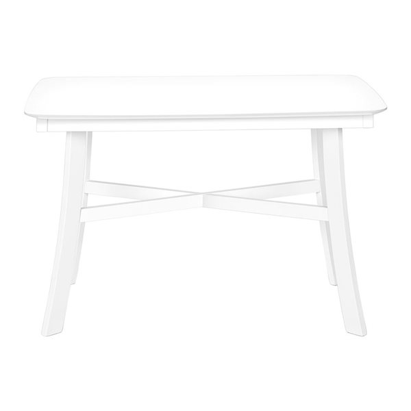 Table de salle à manger rectangulaire 47 L x 36 po l. par Monarch Specialties en placage blanc