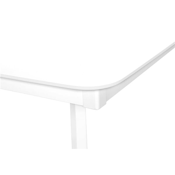 Table de salle à manger rectangulaire 47 L x 36 po l. par Monarch Specialties en placage blanc