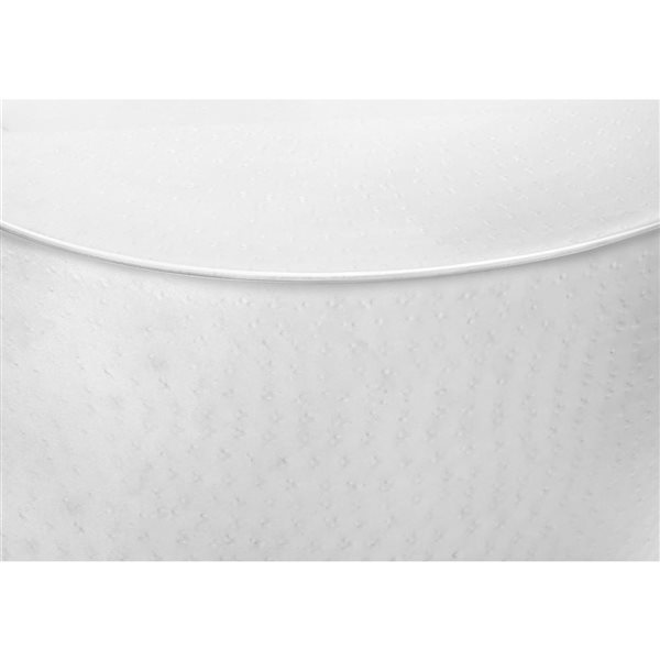 Monarch Specialties 22-in H White Textured Metal Modern Drum End Table