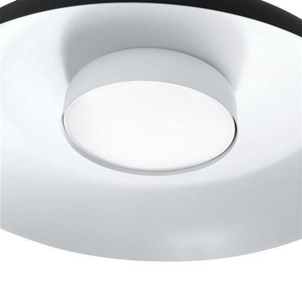 Globe Electric 1-Light 12.5-in 21W LED Integrated Matte Black Flush Mount Ceiling Light