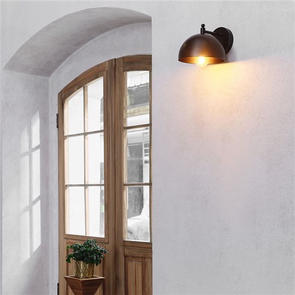 Globe Electric 1-Light Matte Black Wall Sconce