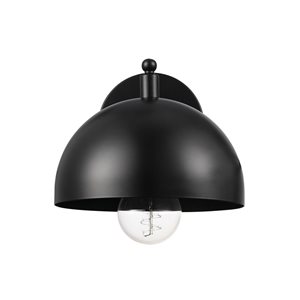 Globe Electric 1-Light Matte Black Wall Sconce