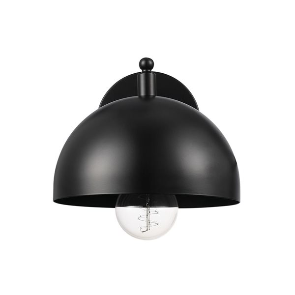 Applique murale Globe Electric à 1 lumière noir mat