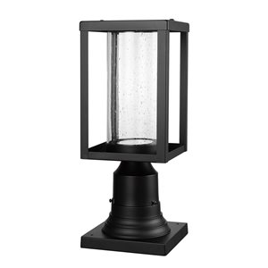 Globe Electric 20-in 12W LED Black Integrated Outdoor Post Mount Light Fixture