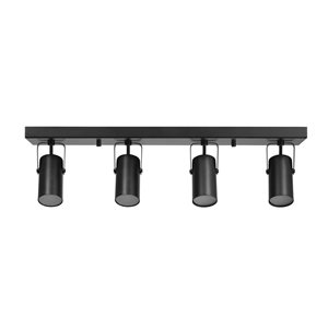 Globe Electric 4-Light 24-in 22 W LED Matte Black Dimable Integrated Track Lighting