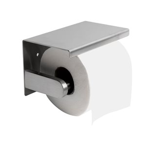 ALFI brand Brushed Stainless Steel Toilet Paper Holder with Shelf
