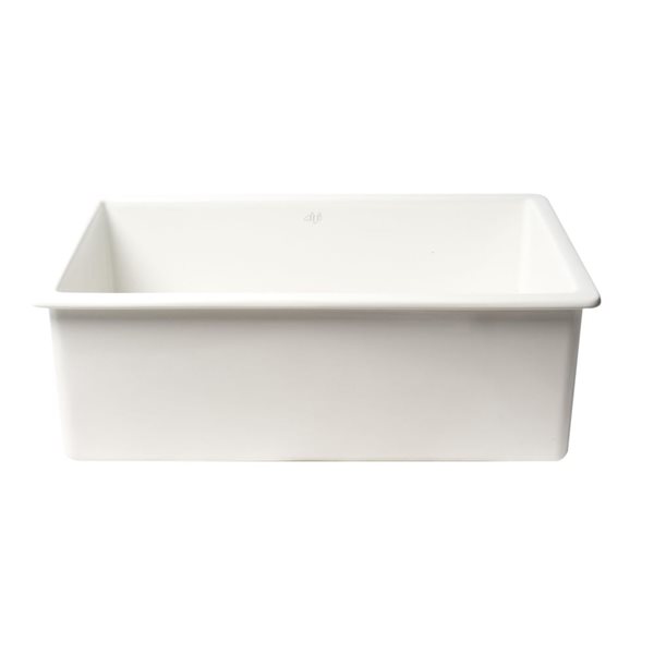 ALFI brand White 30-in x 18-in Undermount / Drop-in Fireclay Kitchen Sink