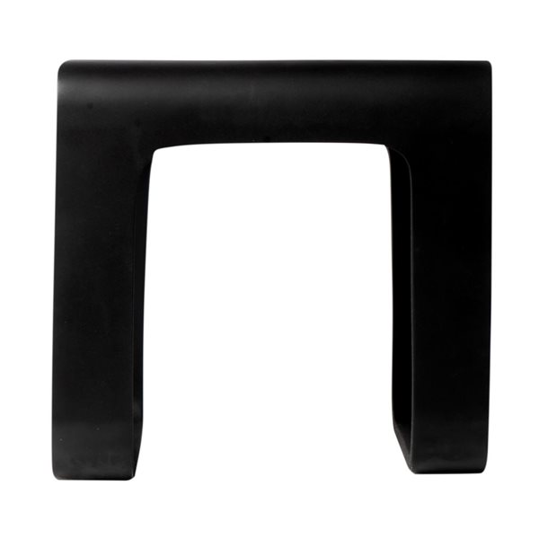 ALFI brand 16.8-in x 11.75-in Matte Black Solid Surface Resin Bathroom / Shower Stool