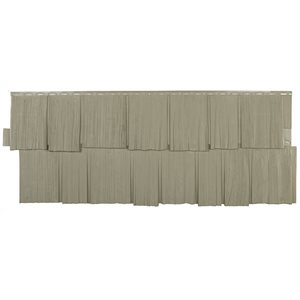 Novik NovikShake 18.8-in x 48.4-in Weathered Blend HS Hand Split Shake Polymer Siding -  Box of 9 panels (49.4 sq.ft.)