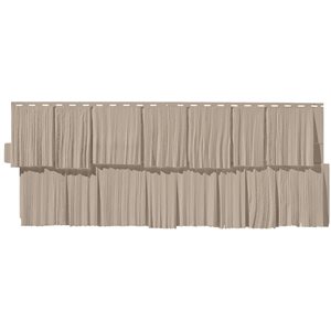 Novik NovikShake 18.8-in x 48.4-in Sandstone HS Hand Split Shake Polymer Siding -  Box of 9 panels (49.4 sq.ft.)