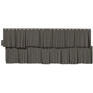 Novik NovikShake 18.8-in x 48.4-in Rockaway Grey HS Hand Split Shake Polymer Siding -  Box of 9 panels (49.4 sq.ft.)