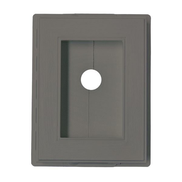 Novik 5.25 po x 7 po. Bloc encastré en gris anthracite (Dimensions hors tout 5,94 po x 7,56 po x 1,38 po)