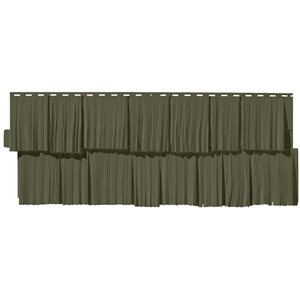 Novik NovikShake 18.8-in x 48.4-in Brunswick Green HS Hand Split Shake Polymer Siding -  Box of 9 panels (49.4 sq.ft.)