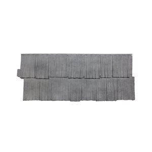 Novik NovikShake 18.8-in x 48.4-in Basalt HS Hand Split Shake Polymer Siding -  Box of 9 panels (49.4 sq.ft.)