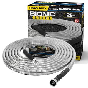 Bionic Steel 5/8-in DIA x 25-ft Lightweight Kink-Free Stainless Steel Garden Hose