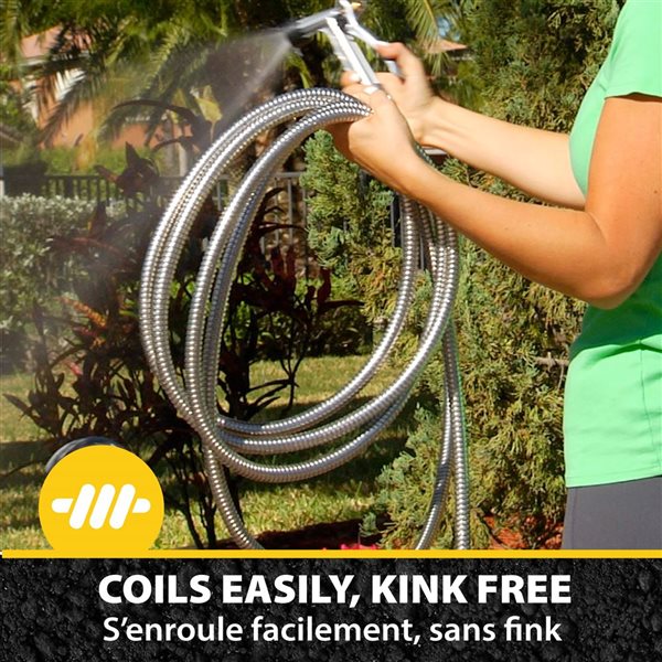 Bionic Steel 5/8-in DIA x 75-ft Lightweight Kink-Free Stainless Steel Garden Hose