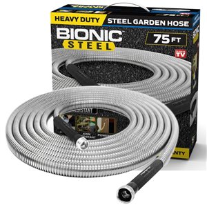 Bionic Steel 5/8-in DIA x 75-ft Lightweight Kink-Free Stainless Steel Garden Hose