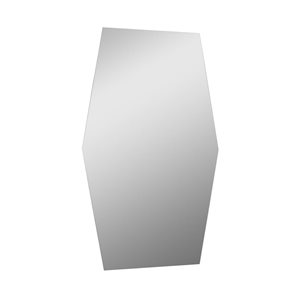 Miroir de salle de bains sans cadre Charly de Decor Wonderland 21 l. x 28 po h. hexagonal, noir
