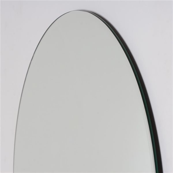 Decor Wonderland Rita Mini 21-in Silver Arch Frameless Bathroom Mirror