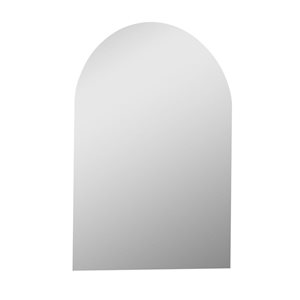 Miroir de salle de bains sans cadre Rita Mini de Decor Wonderland 21 l. x 28 po h. arqué, argent