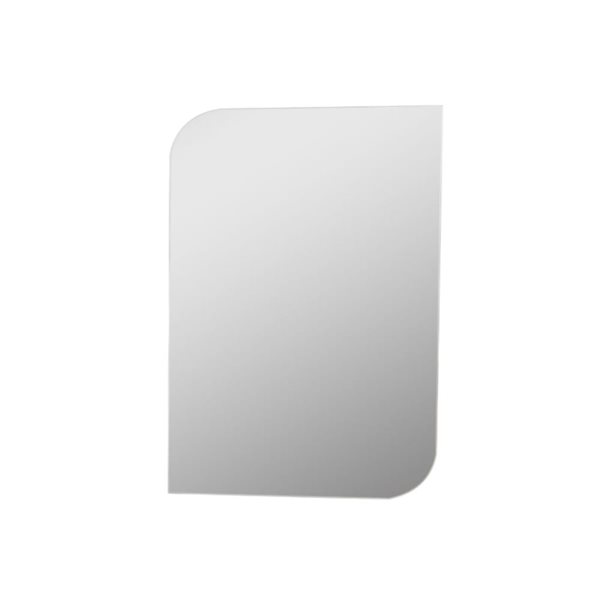 Decor Wonderland Tener 19-in Silver Rectangular Frameless Bathroom Mirror