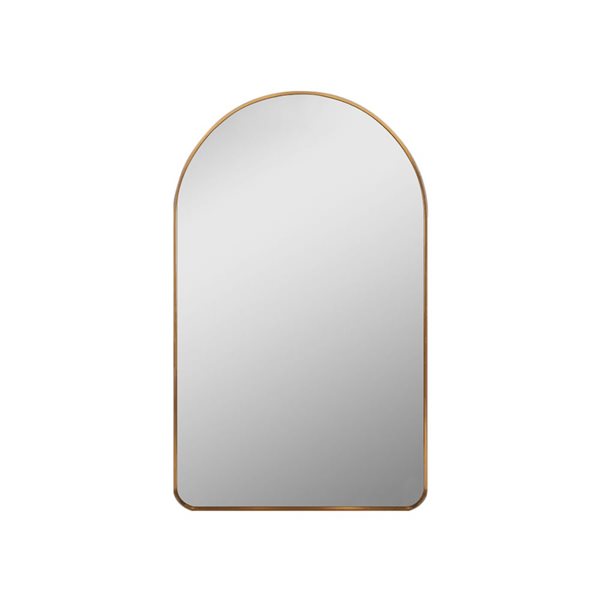 Decor Wonderland Rita 19.5-in Gold Arch Bathroom Mirror