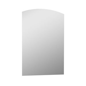 Miroir de salle de bains sans cadre Katherine Mini de Decor Wonderland 21 l. x 28 po h. arqué, argent