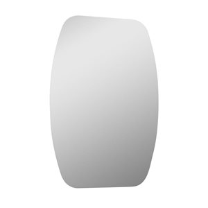 Miroir de salle de bains sans cadre Sydney Mini de Decor Wonderland 22 l. x 28 po h. rectangulaire, argent