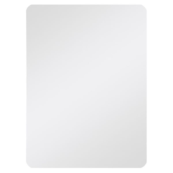 Decor Wonderland Barnard 27 W x 19-in H Silver Rectangular Frameless Bathroom Mirror