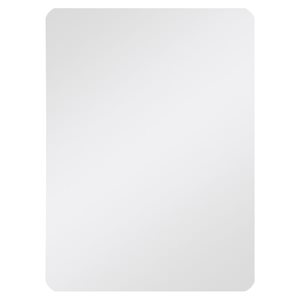 Miroir de salle de bains sans cadre Barnard de Decor Wonderland 27 l. x 19 po h. rectangulaire, argent