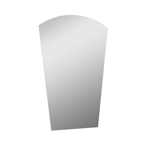 Miroir de salle de bains sans cadre Paris Mini de Decor Wonderland 22 l. x 28 po h. arqué, argent