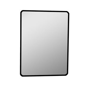 Decor Wonderland Matea 23.6-in Black Rectangular Frameless Bathroom Mirror