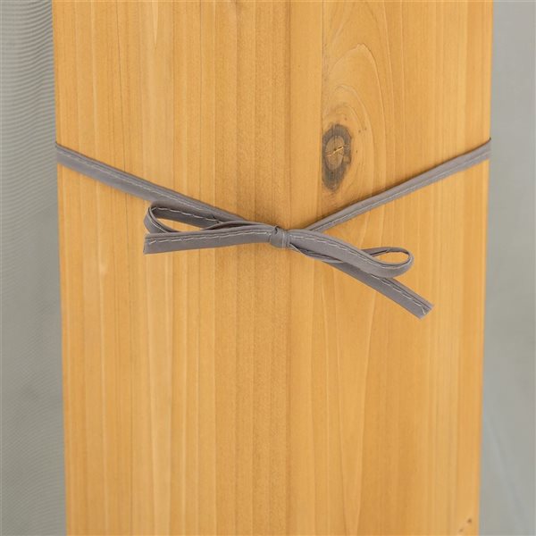 Abri-soleil Sunjoy 12 x 16 pi en bois de cèdre naturel avec toit à 2 niveaux en acier brun foncé