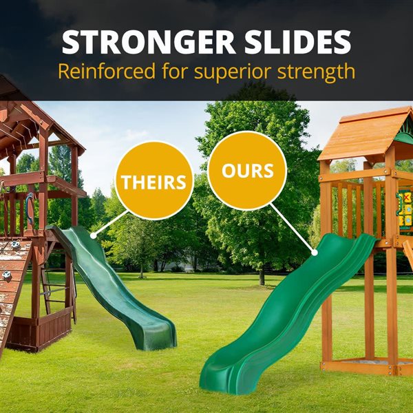 Gorilla Playsets Navigator Residential Wood Swing Set with Vinyl Canopy