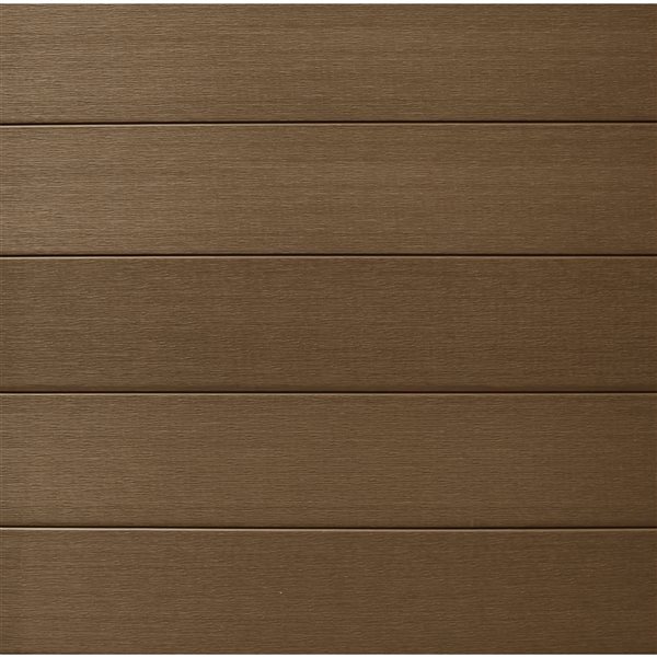 everhome Savannah Brown Co-Extruded Composite Fence Board Panels 12-Pack