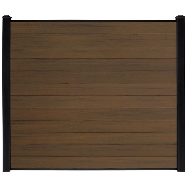 everhome Savannah Brown Co-Extruded Composite Fence Board Panels 12-Pack