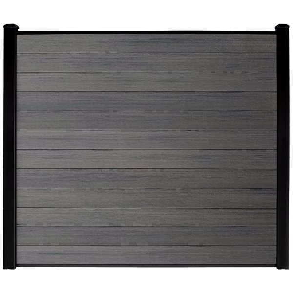 everhome Manhattan Grey Co-Extruded Composite Fence Panel Boards 12-Pack