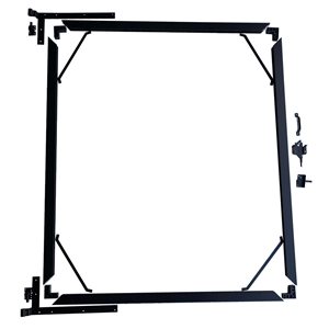 Everhome Black Aluminum Self-Closing Gate Frame Kit for Composite Fence