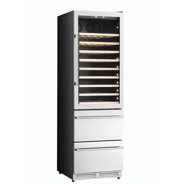 KUCHT 23.5-in 108 Bottles Stainless Steel Wine and Beverage Cooler