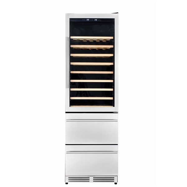 KUCHT 23.5-in 108 Bottles Stainless Steel Wine and Beverage Cooler