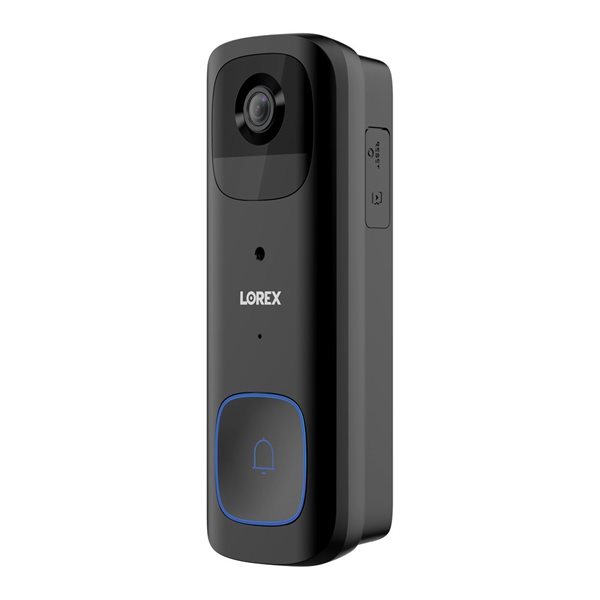 Lorex 2K Wi-Fi Battery Operated Video Doorbell in Black ( 32GB)